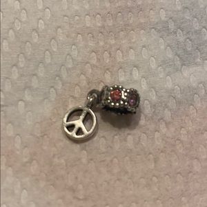 Peace sign Pandora charm